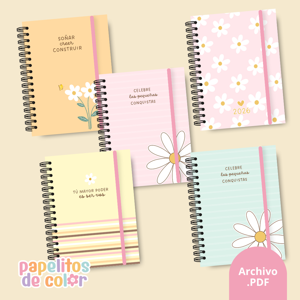 Pack 25 Portadas Agendas - Kit 5