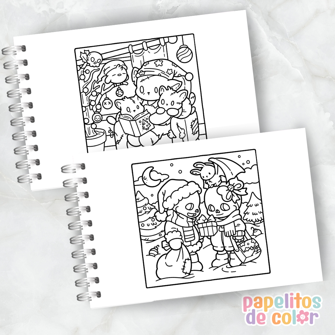 🎄👻 Cuaderno para pintar Spooky Christmas ✨🎨
