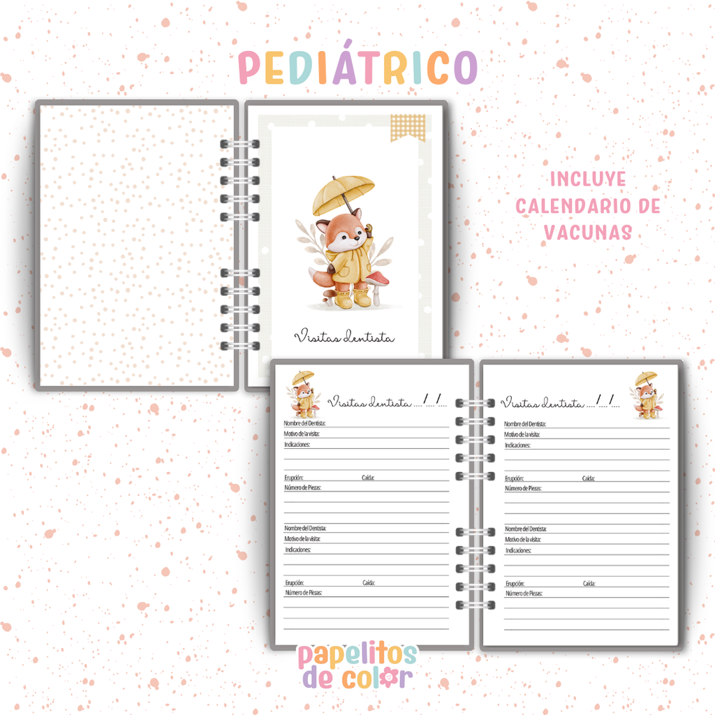 🦊 Cuaderno Pediátrico - Zorrita💕