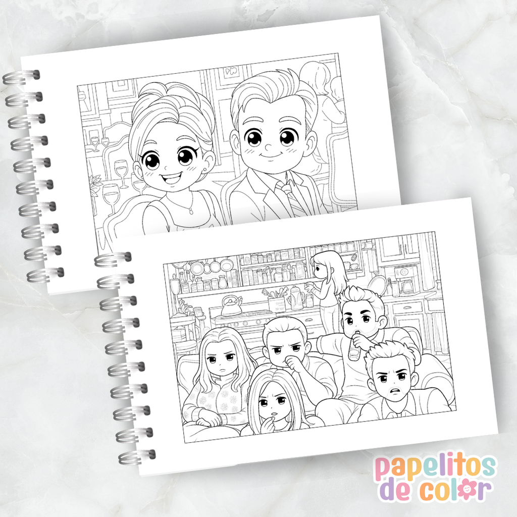 ☕🎶 Libro para pintar F.R.I.E.N.D.S 🛋️🎨