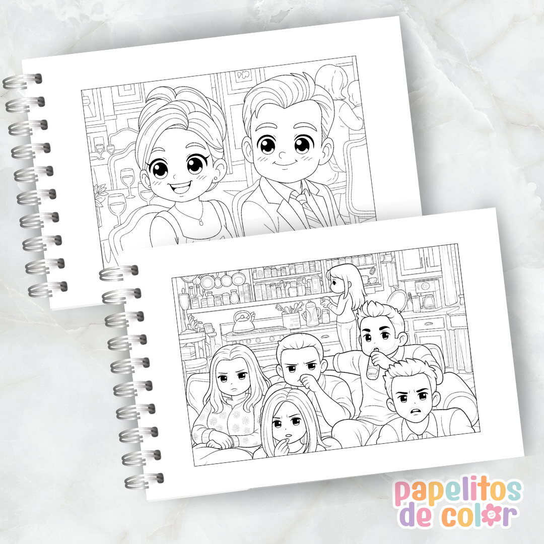 ☕🎶 Libro para pintar F.R.I.E.N.D.S 🛋️🎨