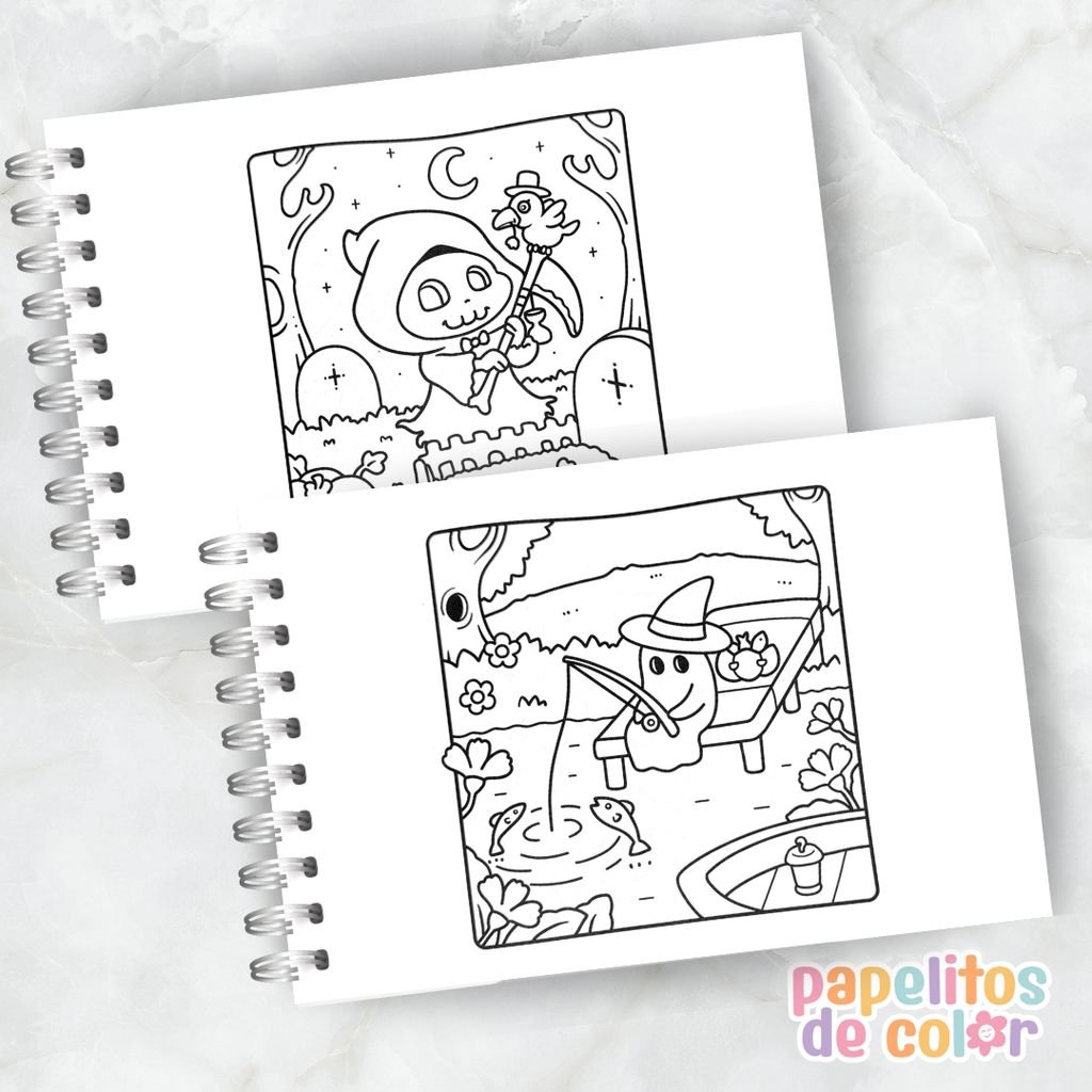 👻🕯️ Libro para Pintar Cozy Spooky ✨🎨