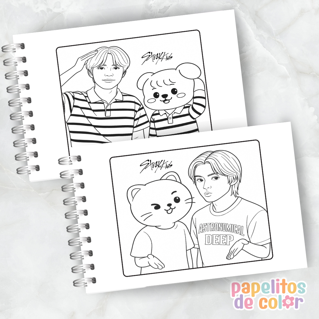 🎤✨ Libro para pintar Stray Kids ✨🎤