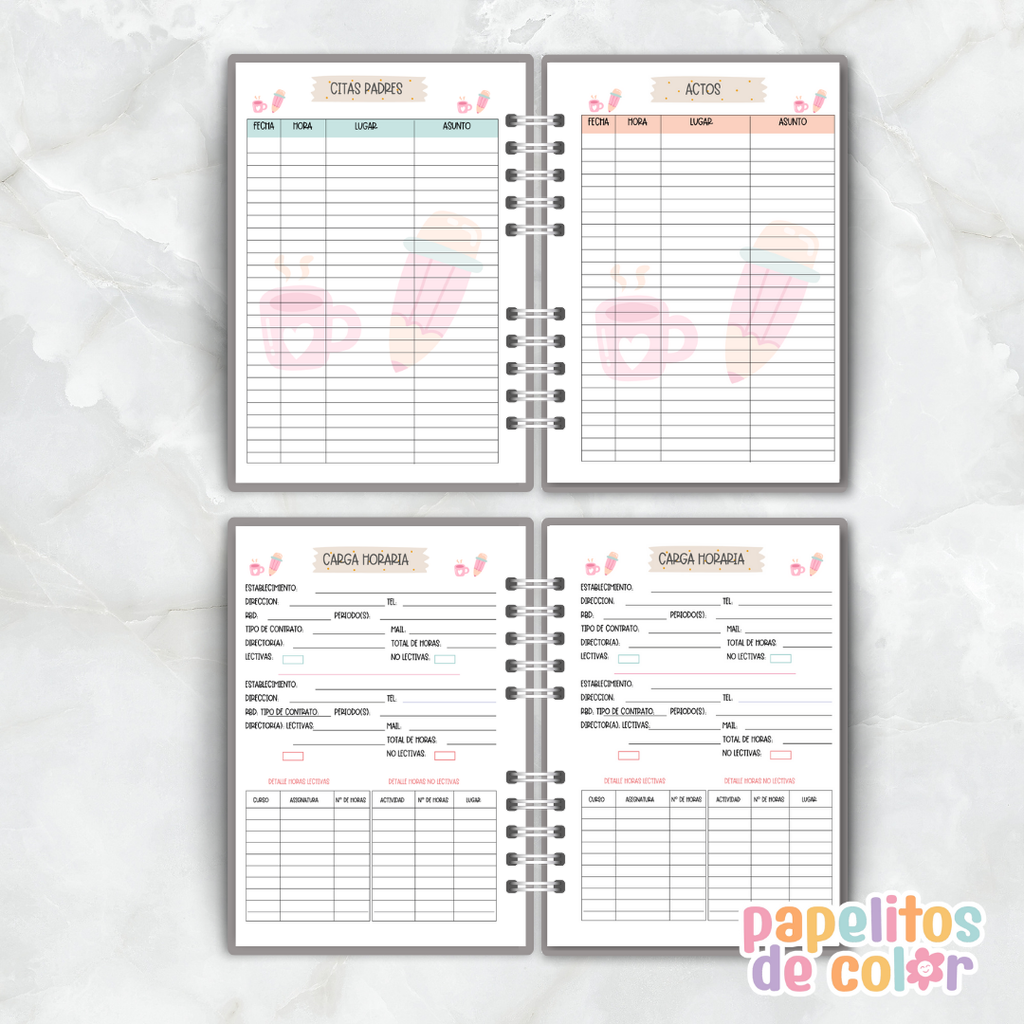 Agenda Docente 2026 ✏️📚✨