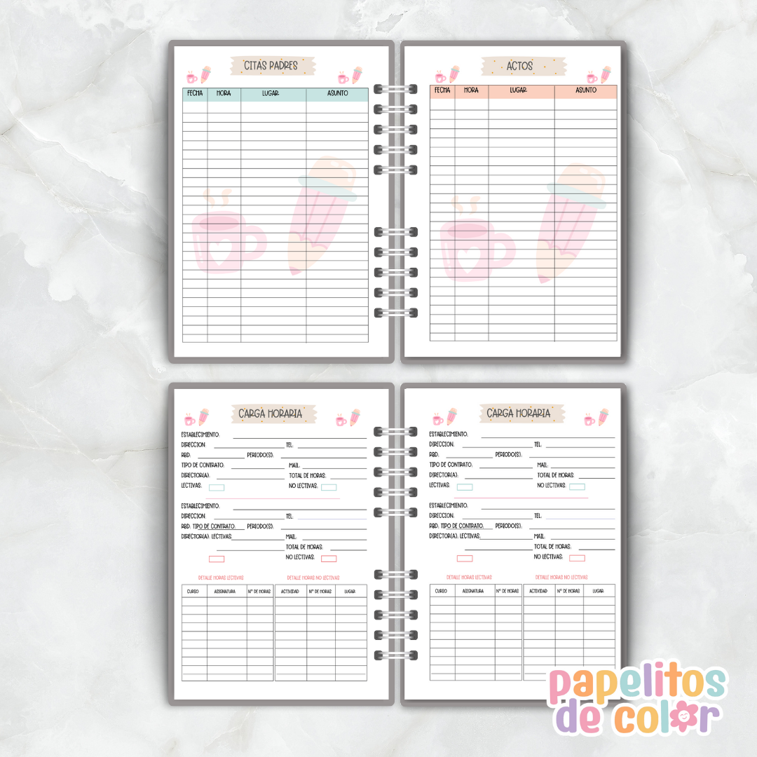 Agenda Docente 2026 ✏️📚✨