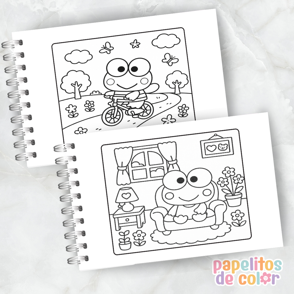 🐸✨ Libro para pintar Keroppi ✨🐸