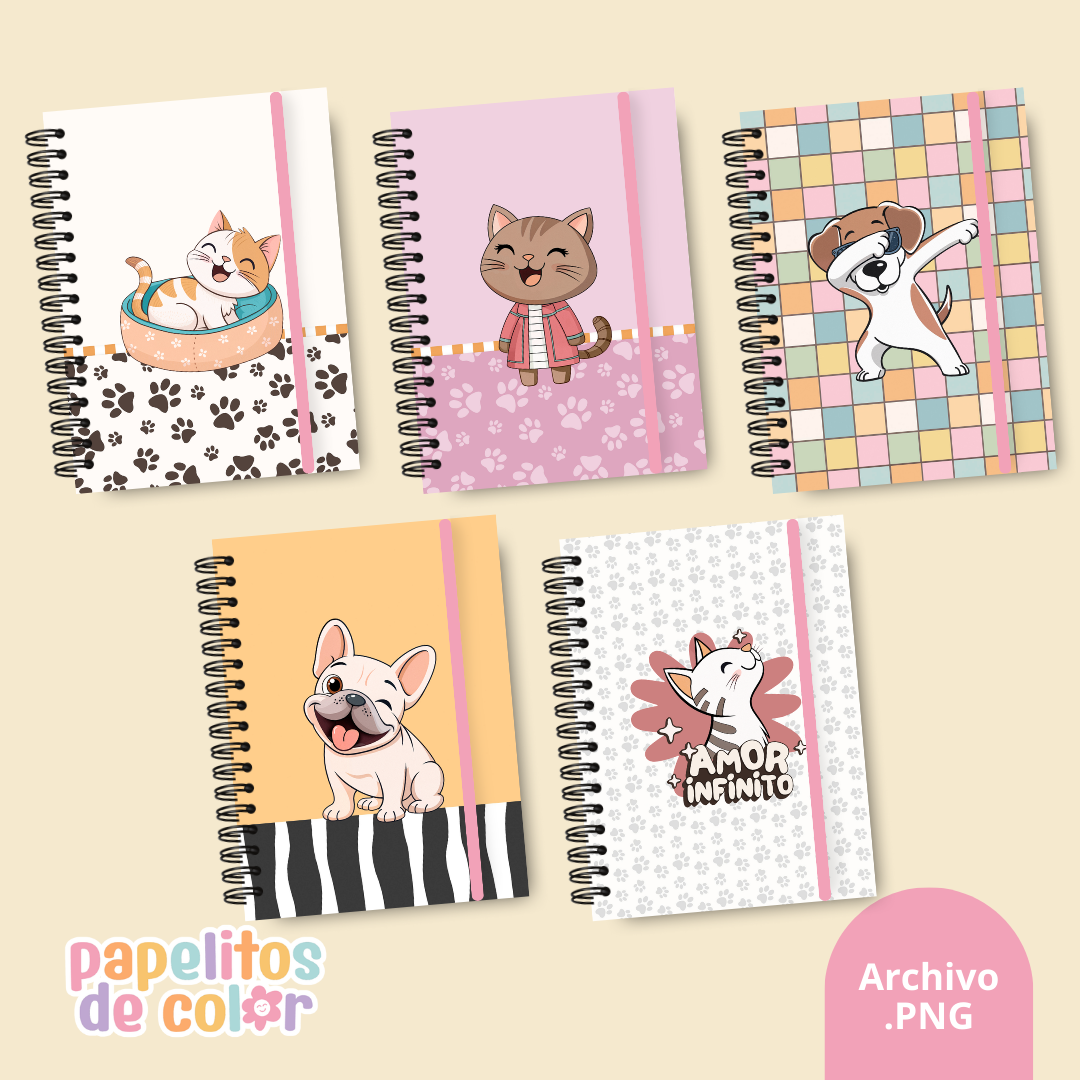 🐾 Pack de 30 Portadas - Kit 28🐶🐱