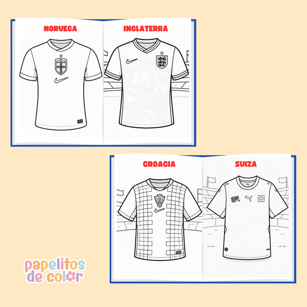 👕⚽ Libro para Pintar Camisetas – Mundial 2026 🎨✨