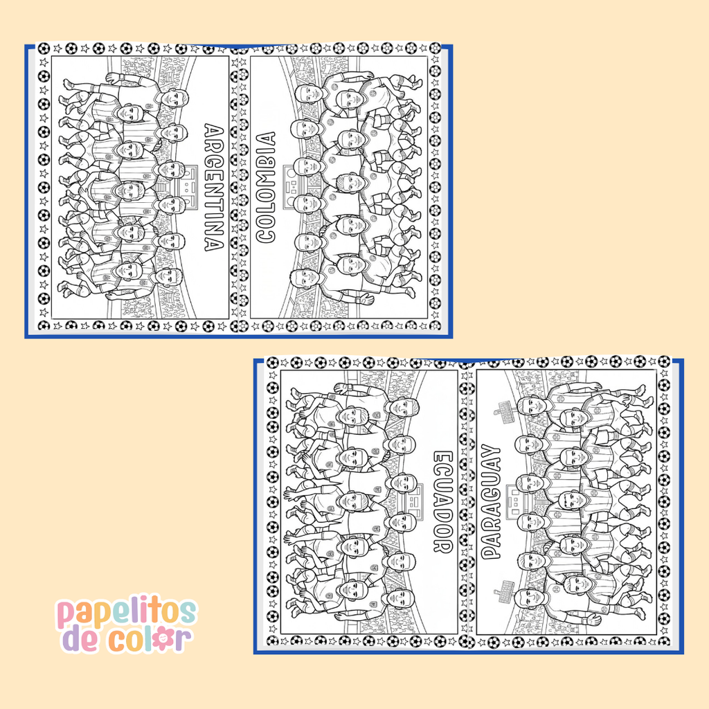 ⚽🎨 Libro para Colorear Equipos – Mundial 2026 🌍✨