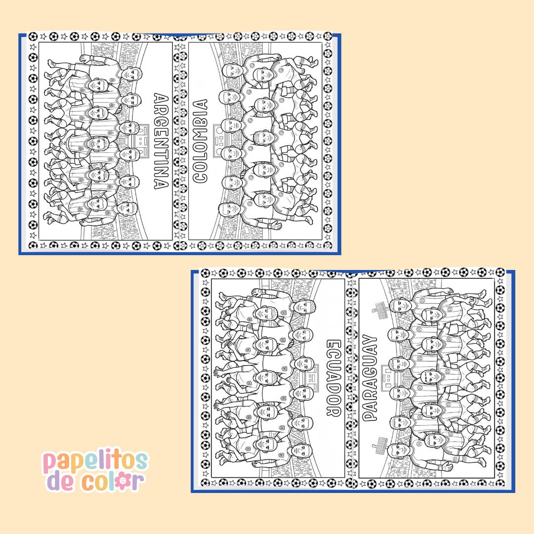 ⚽🎨 Libro para Colorear Equipos – Mundial 2026 🌍✨