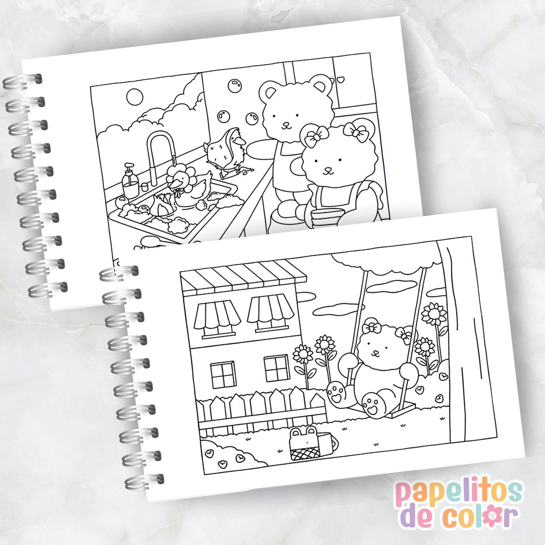 🐻 Libro para Pintar Bearie World  🎨✨