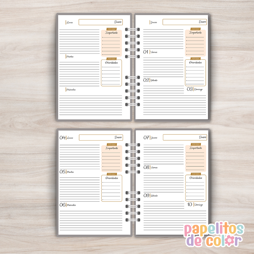 📔 Agenda Ginevra Semanal 2027 ✨