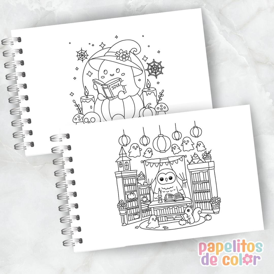 🍂🕯️ Cuaderno para pintar Hyggetober ✨🎨