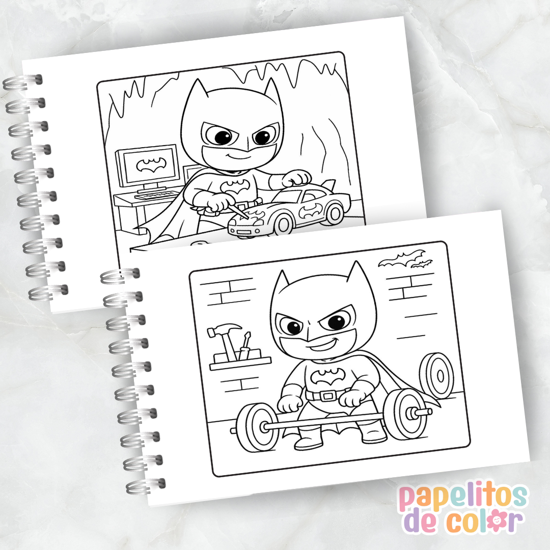 🖤🦇 Libro para pintar Batman 🦇🖤