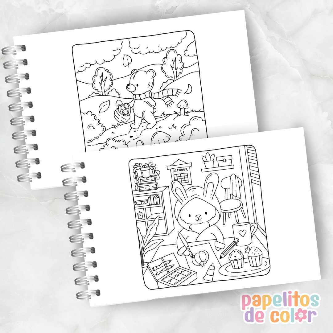 🍂 Cuaderno para Pintar Autumn Hygge✨