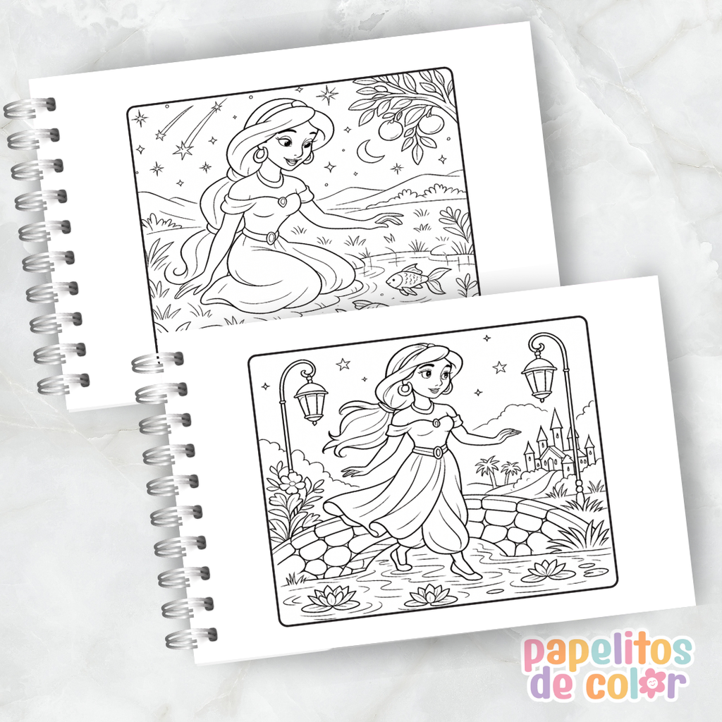 🕌 Libro para pintar Jazmín 🕌