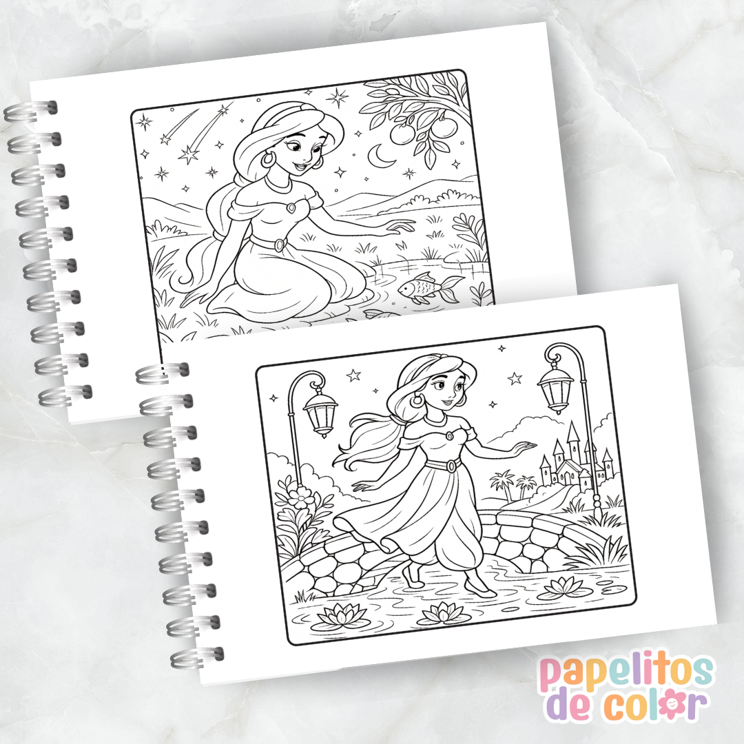 🕌 Libro para pintar Jazmín 🕌