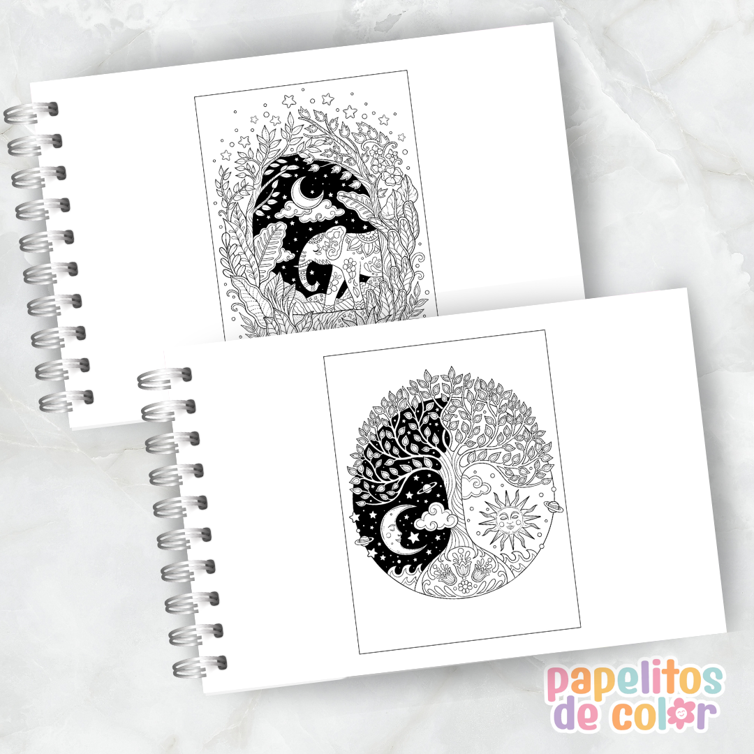 🌙✨ Libro para pintar Mystical World 🖍️🔮