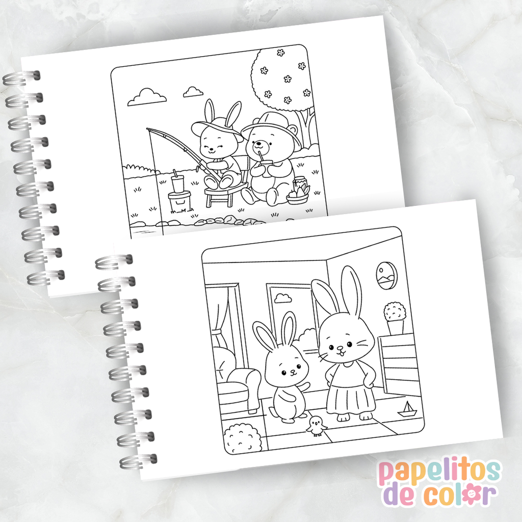 🧸✨ Librito para Pintar Cuddly Friends 🎨💖
