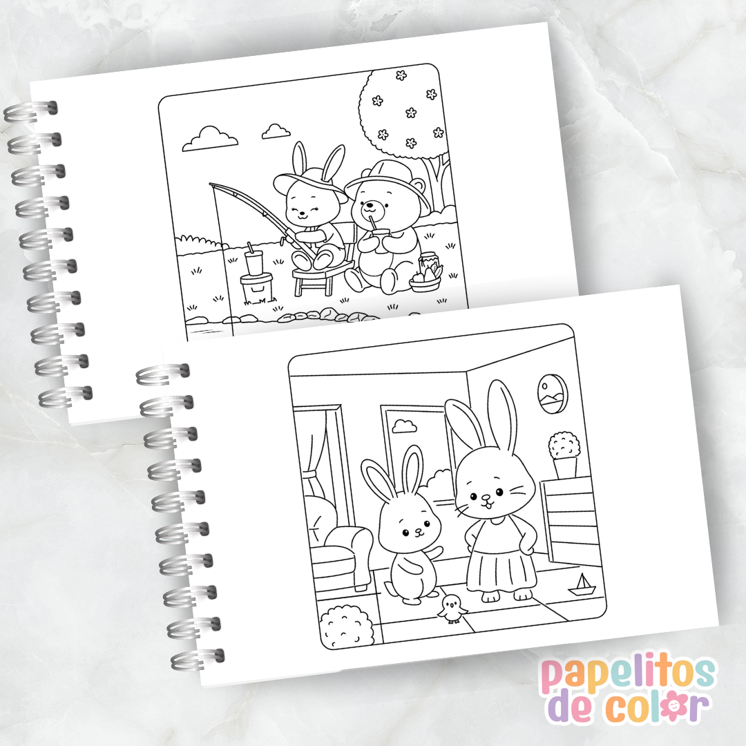 🧸✨ Librito para Pintar Cuddly Friends 🎨💖