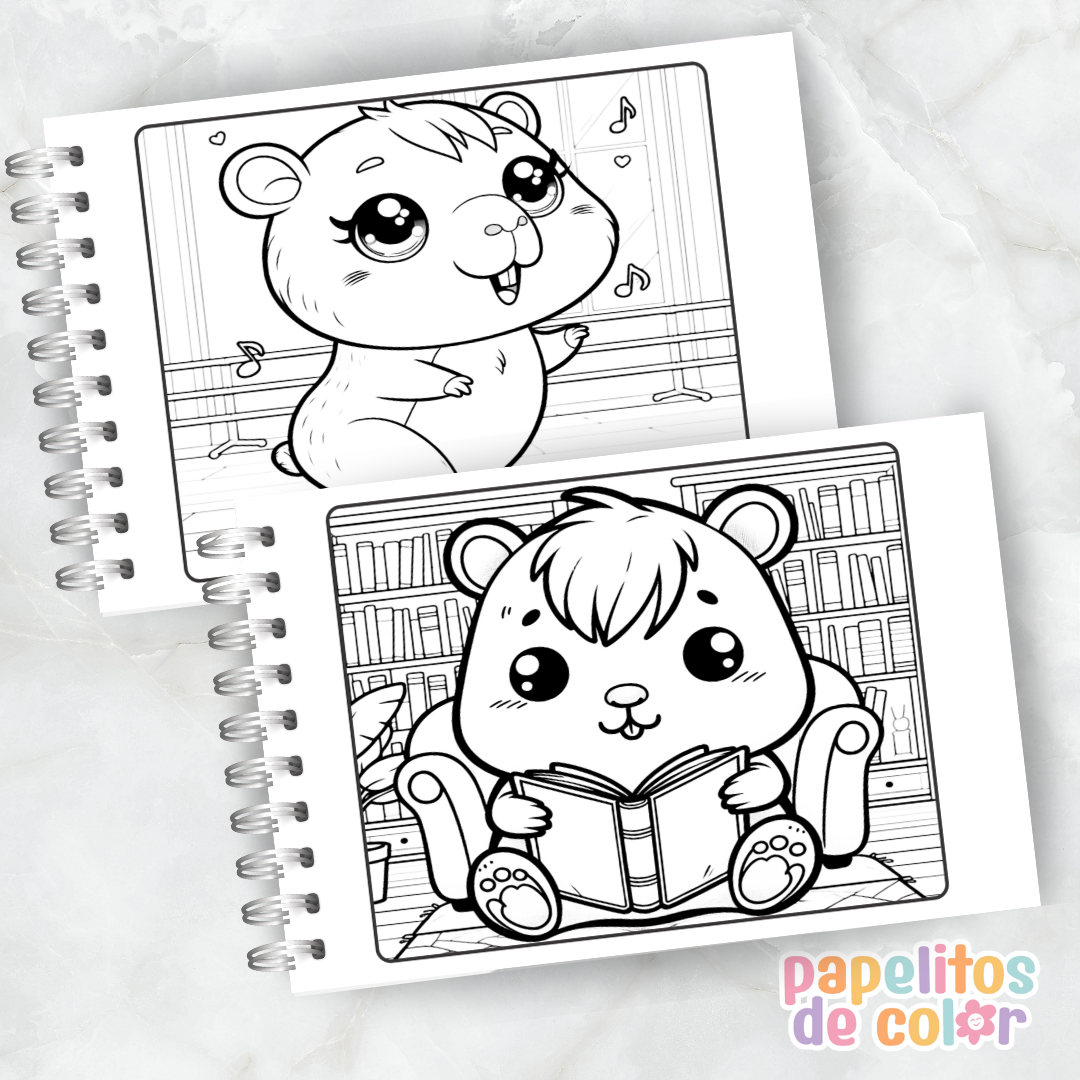 🦫 Libro para Pintar Capibaras Vol. 3 🎨✨