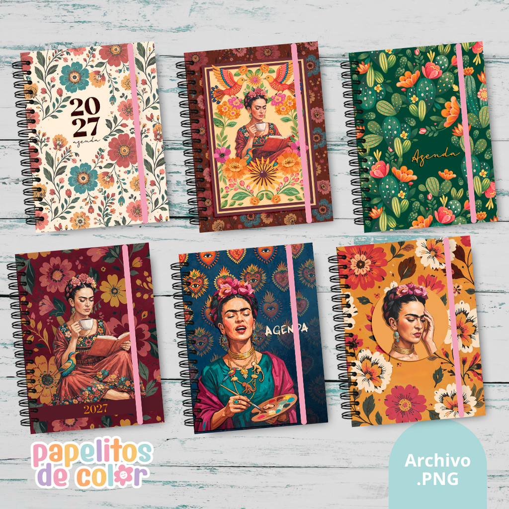 🌺📚 Pack 35 Portadas Frida ✨💖