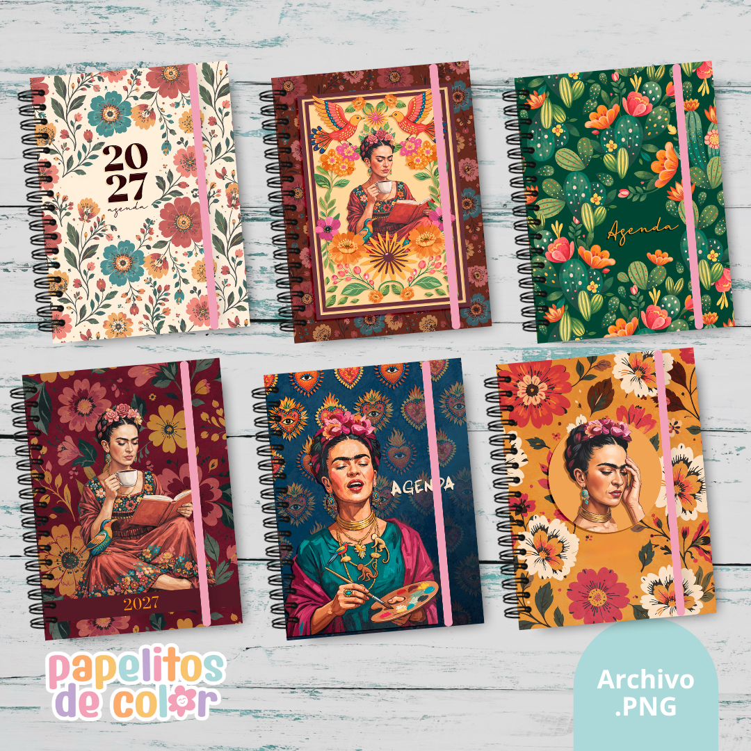 🌺📚 Pack 35 Portadas Frida ✨💖
