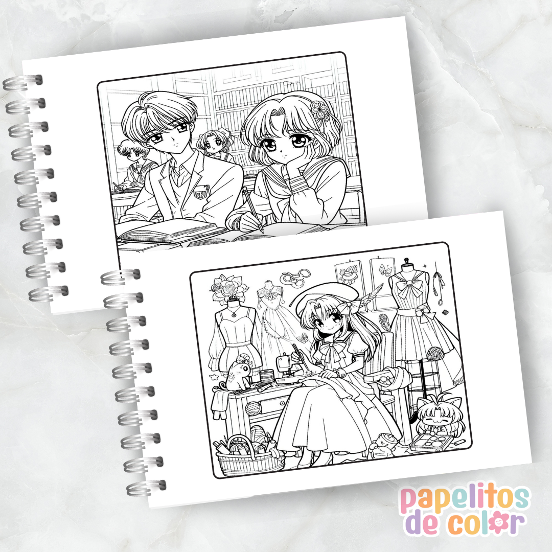 🎨 Libro para Pintar de Sakura 🌸✨