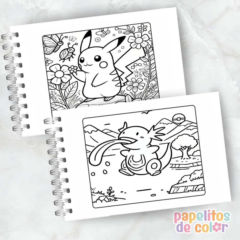 🧡✨Libro para pintar Pokémon ⚡🎨