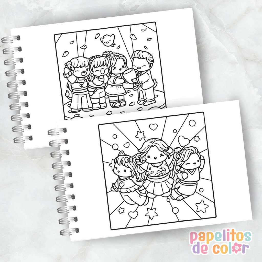 🎶✨ Libro para Pintar Cozy K-Pop 🎨💖