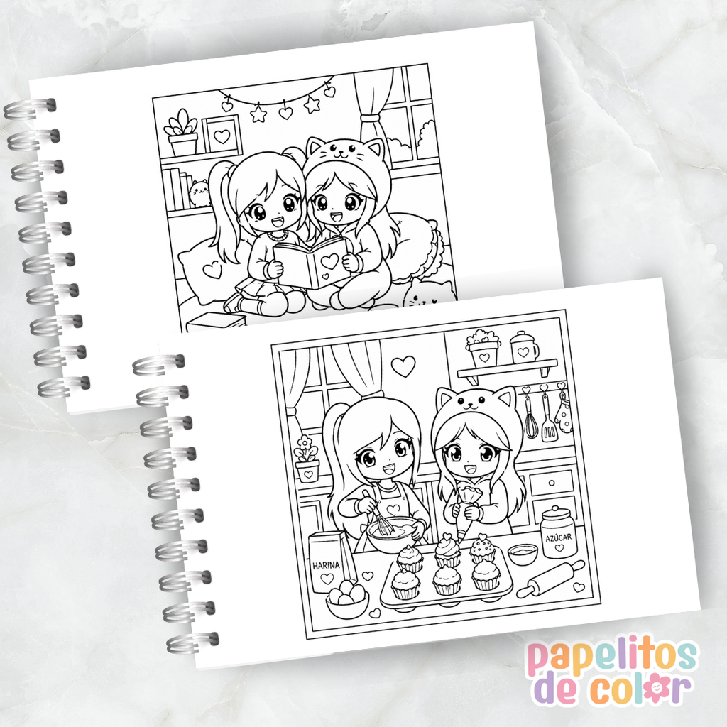 🎨 Libro para Pintar Lyna y Madarina 🖍️