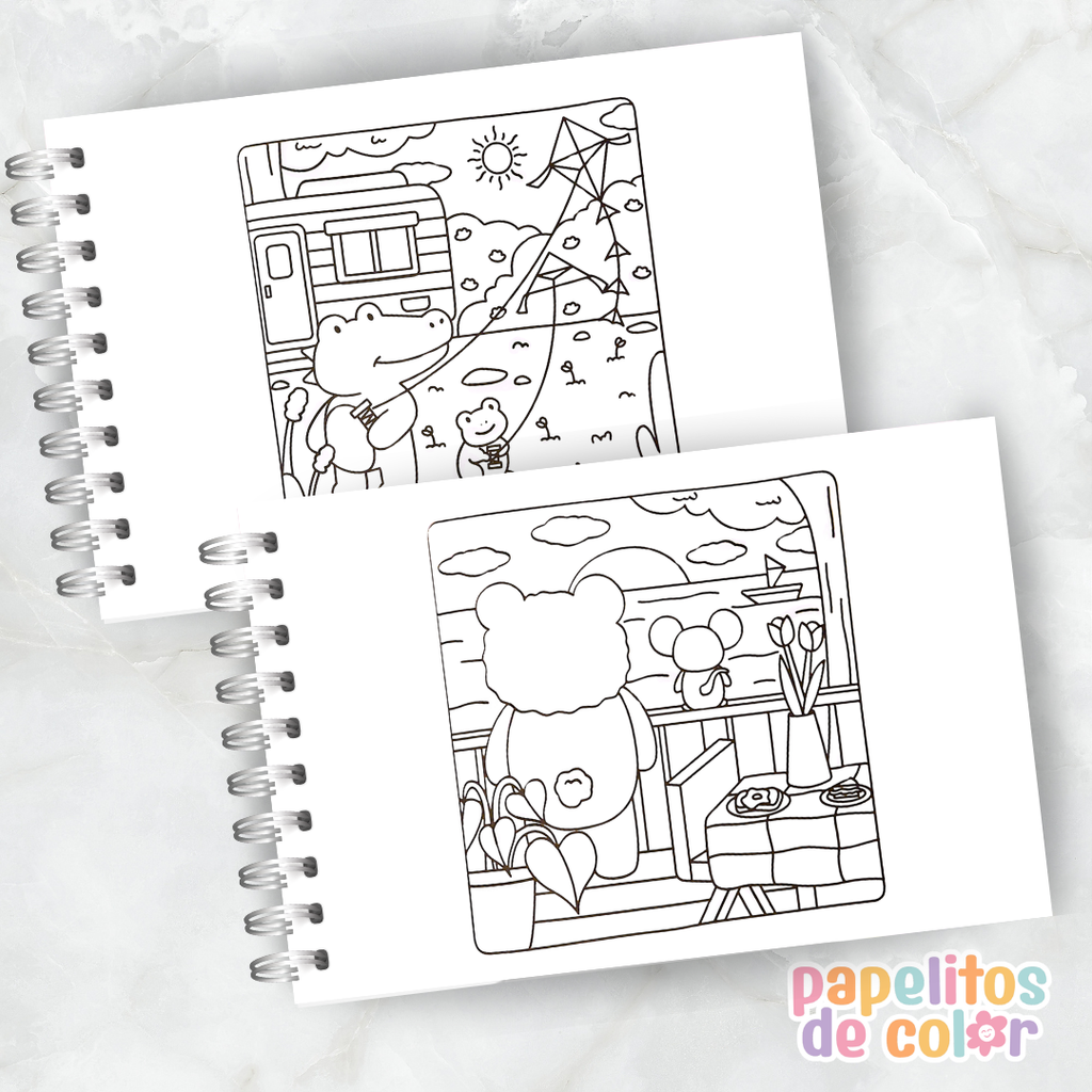 🤎🎨Libro para pintar Comfy Moments ☕🛋️✨