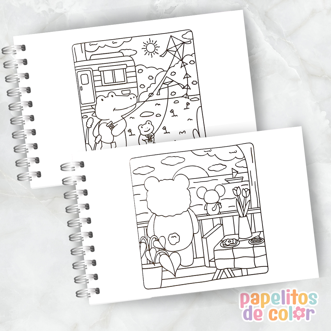 🤎🎨Libro para pintar Comfy Moments ☕🛋️✨