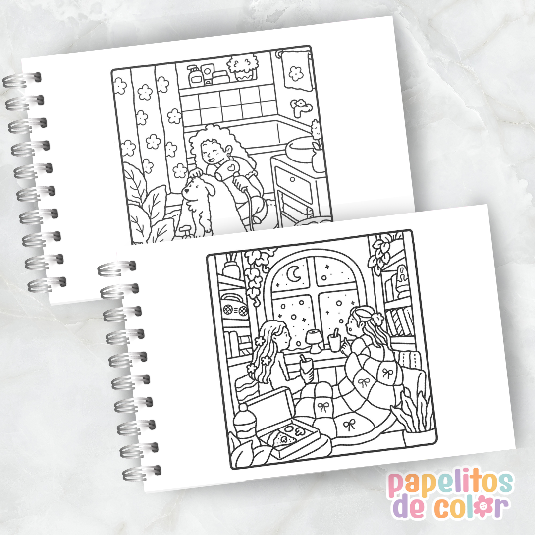 💖✨ Libro para Pintar Girl Moments 🎨🌸