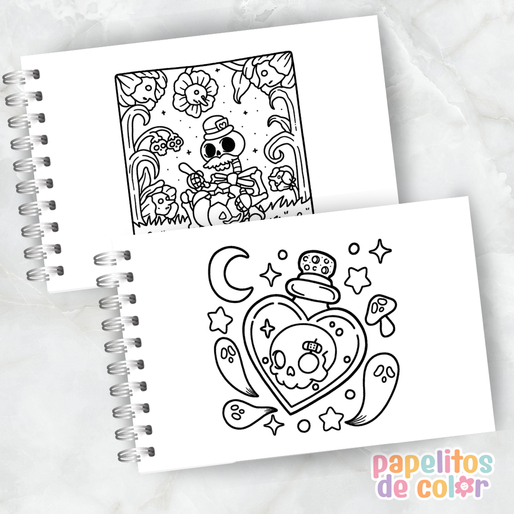 👻✨ Cuaderno para pintar Spookie Cute ✨🎨