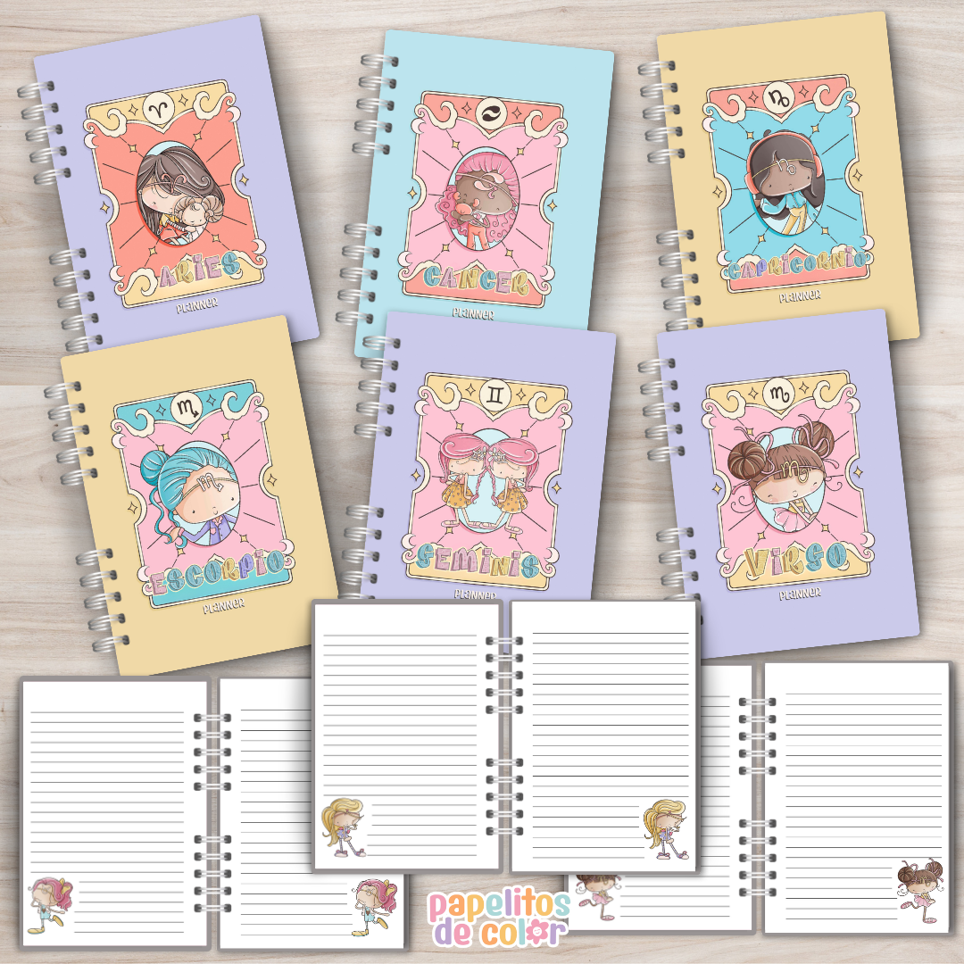 🌙✨ Pack Cuadernos Zodíaco Cute  💖