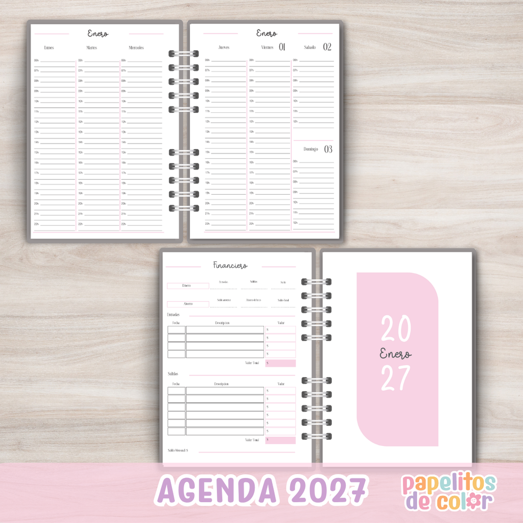 📖🌸 Agenda Armonía - Semanal 2027 ✨🗓️