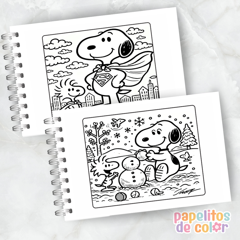 🐶✨ Libro para Pintar Snoopy 🎨💖