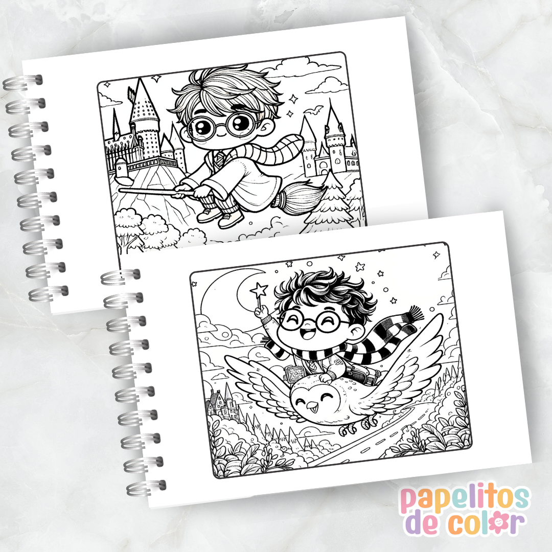 🪄✨ Cuaderno para pintar Harry Potter ✨📖