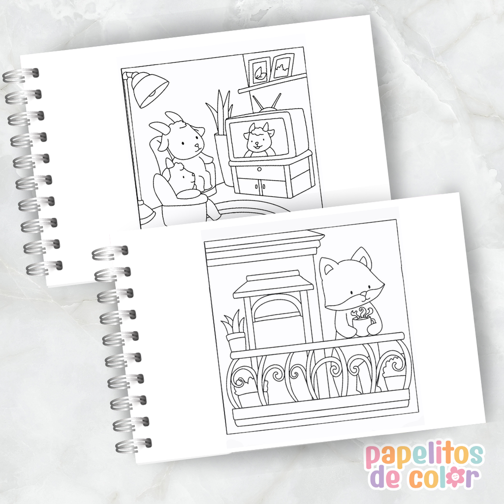 🎨✨Libro para pintar Comfy Places 🏡🛋️