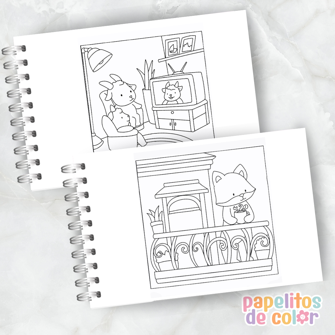 🎨✨Libro para pintar Comfy Places 🏡🛋️