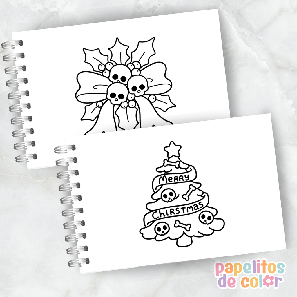 🎄👻 Cuaderno para pintar Spooky Xmas ✨🎨