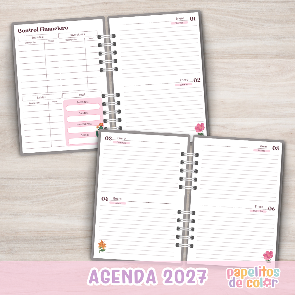 🌺📖 Agenda Frida 2027 ✨🖊️