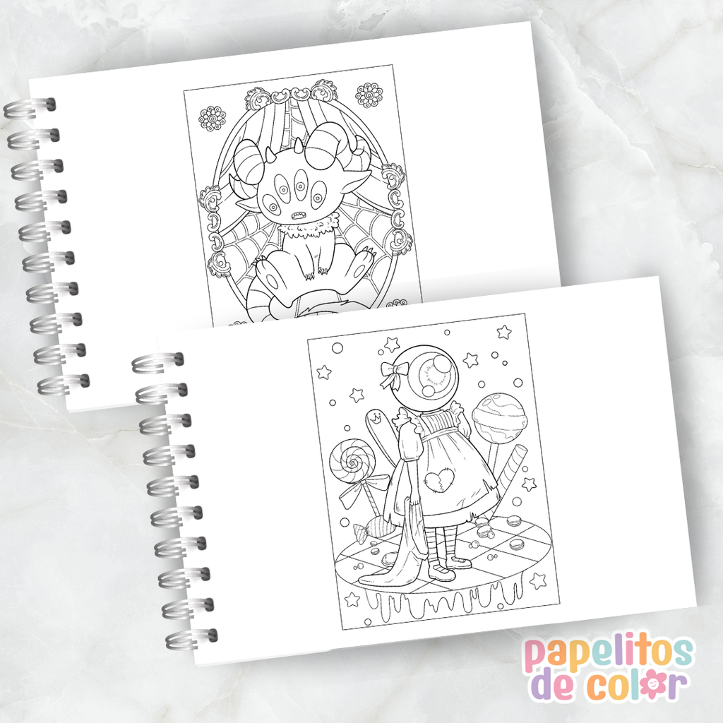 🖤✨ Cuaderno para pintar Adorable Goth ✨🎨