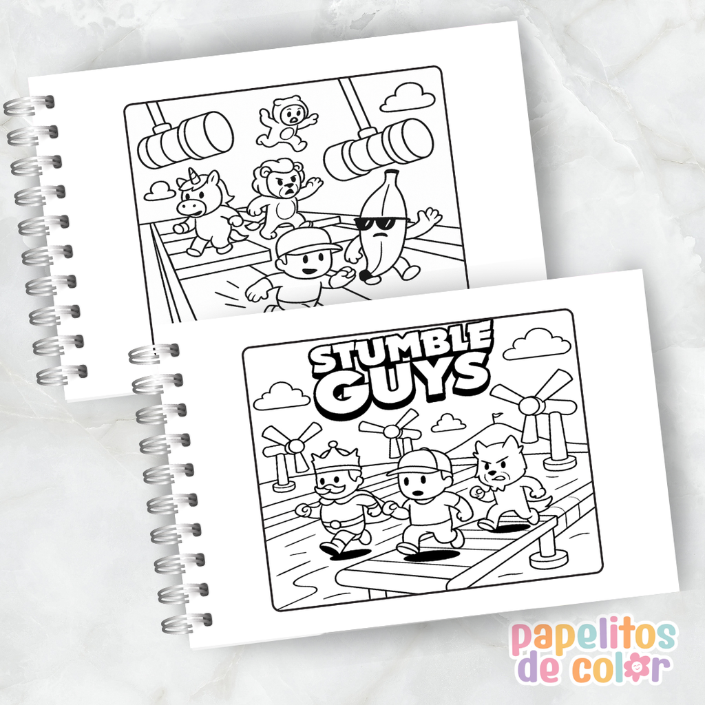🟡🎮 Libro para pintar Stumble Guys 🎮🟡