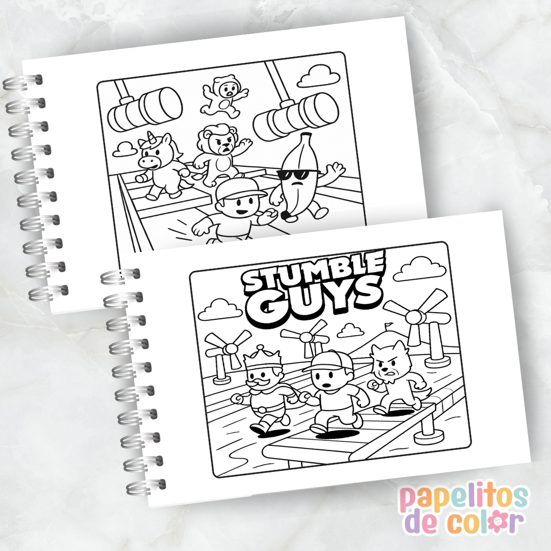 🟡🎮 Libro para pintar Stumble Guys 🎮🟡