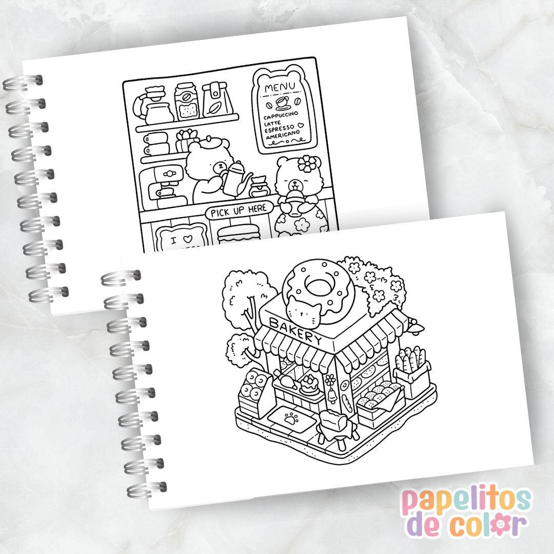 🎨💖Libro para pintar Little Corner 🏡✨