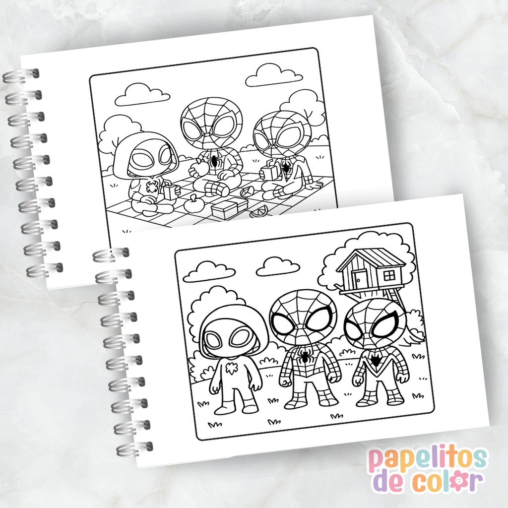 ❤️🕷️ Libro para pintar Spidey 🕷️❤️