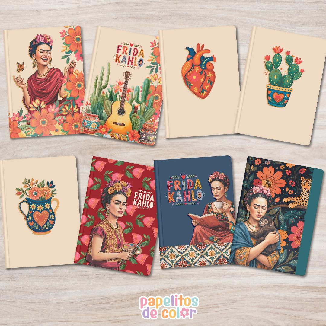 🌸🖍️ Abrochaditos Frida – Colección de Tapas e Interiores ✨📚