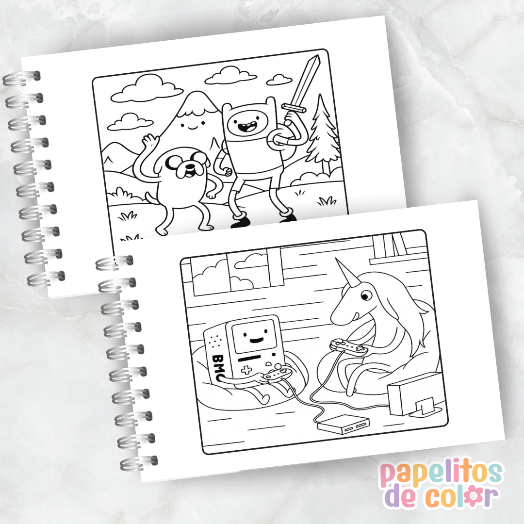 🌈 Libro para pintar Hora de Aventuras 🌈